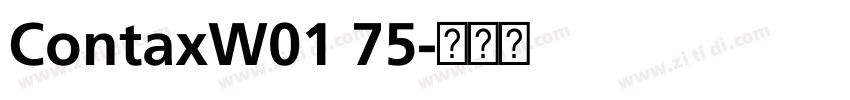 ContaxW01 75字体转换